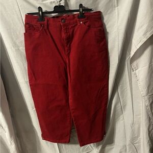 Gloria Vanderbilt Red Ankle Cropped Jeans